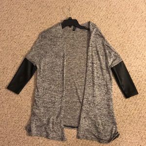 Knit open front sweater